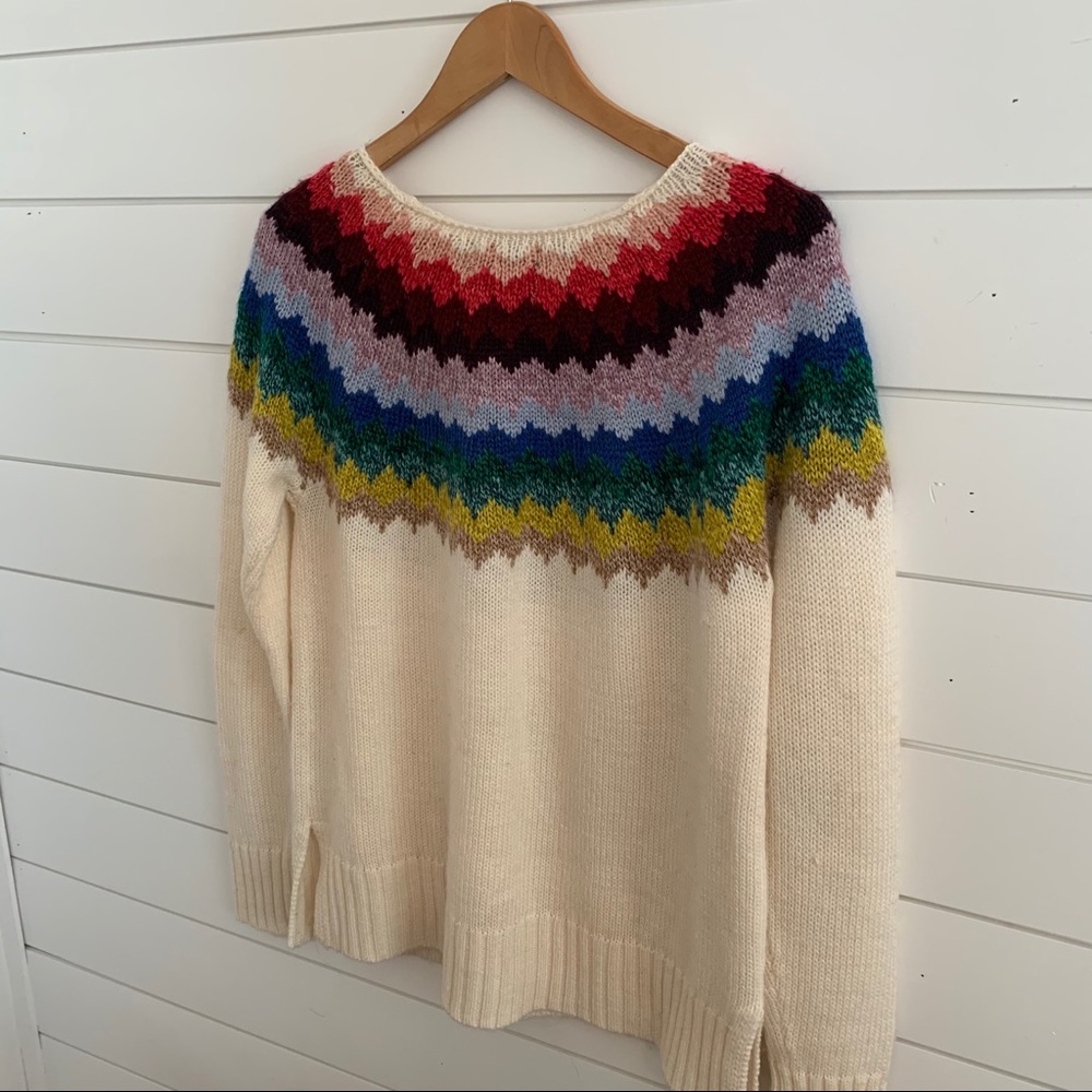 American Eagle | Fair Isle Sweater | Cream/Multi - Picture 7 of 7